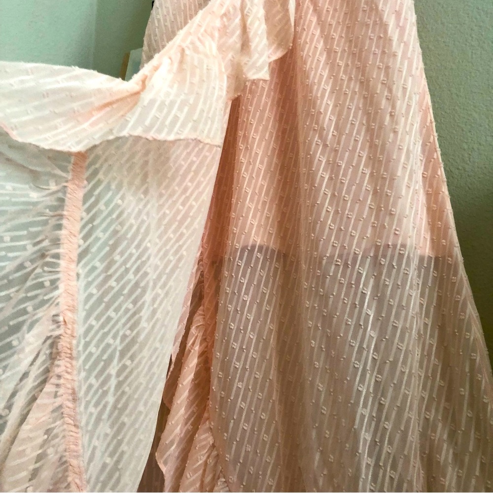 Bebe Faux Wrap Ruffled Front Dress SIZE 4 - Picture 8 of 13